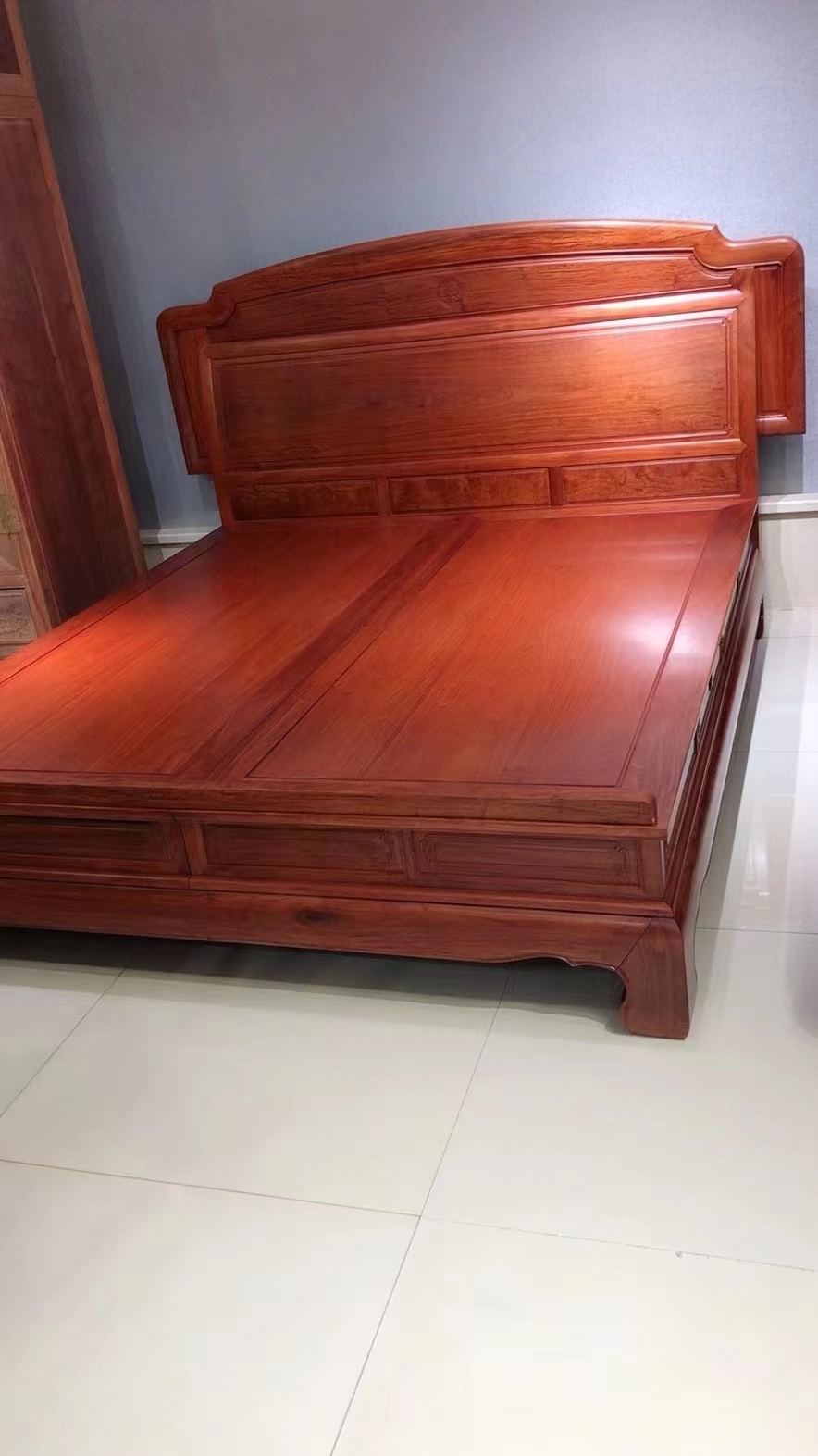 大果紫檀缅花大床系列