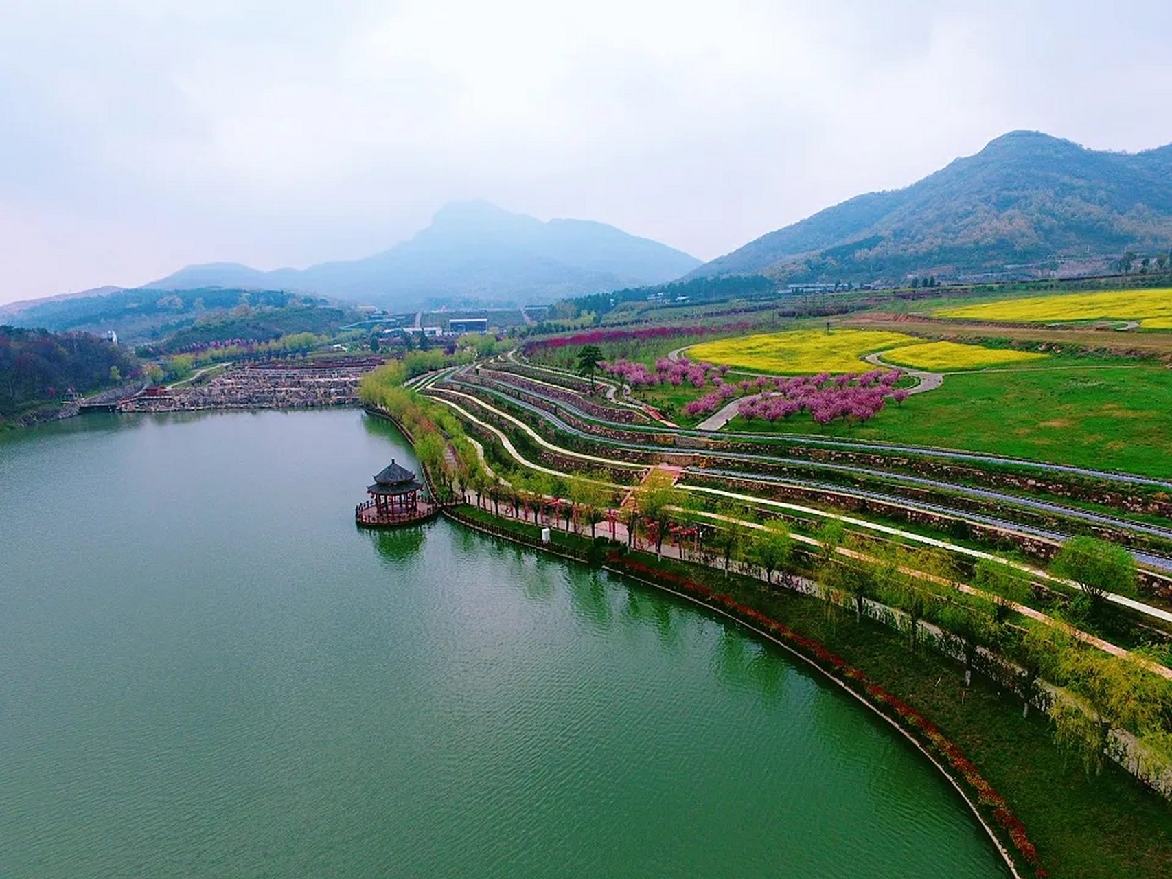 位于河南省驻马店市确山县的老乐山又到了一年中最美丽的季节.