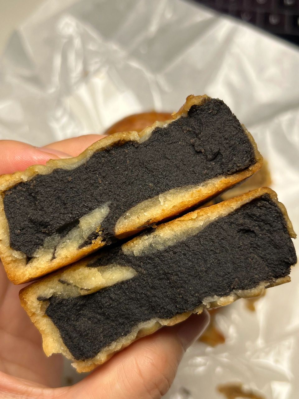 我要吹爆这个黑豆沙月饼啊 皮薄馅大!空口炫豆沙啊!