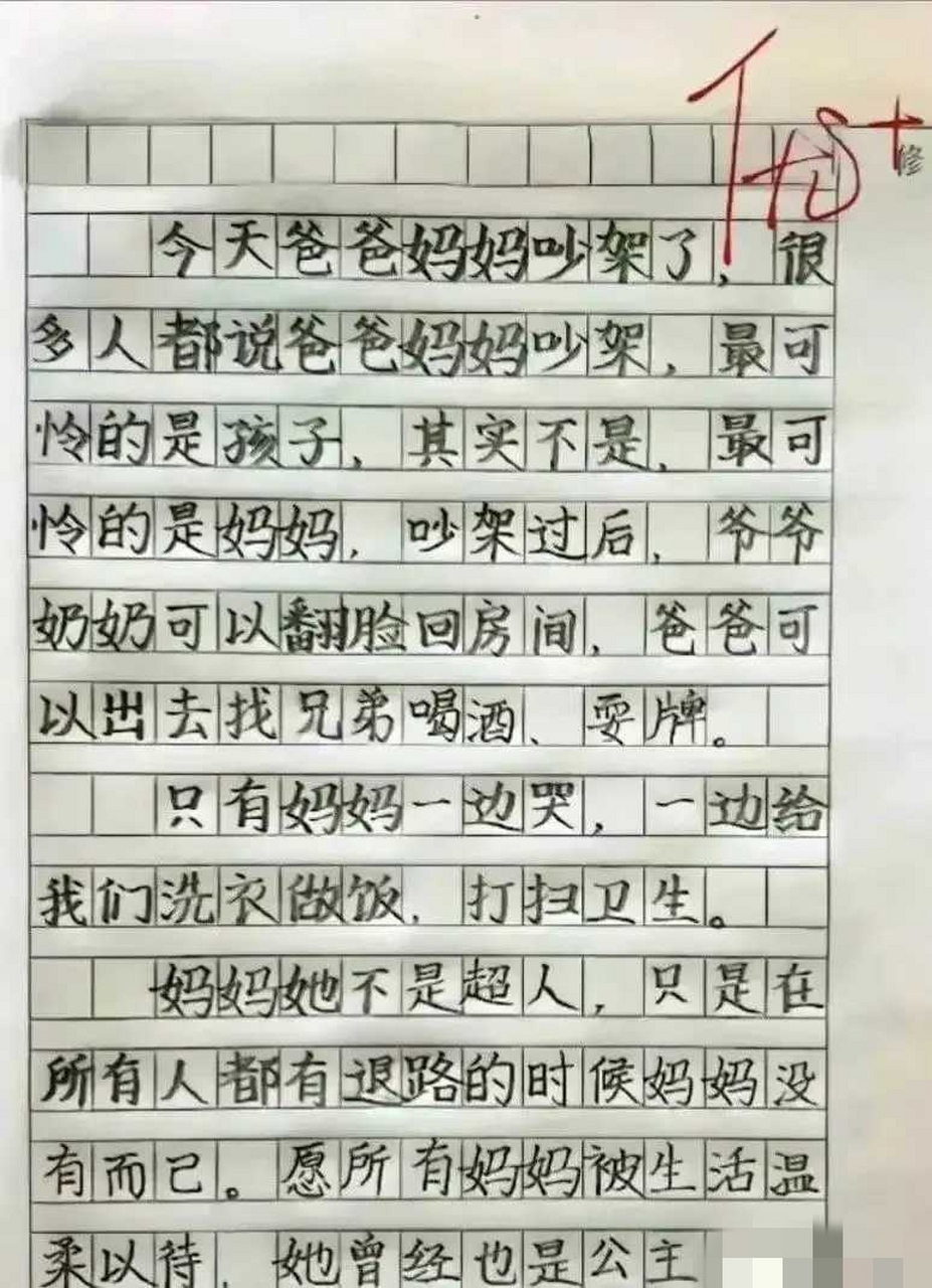 一篇小学生优秀作文,看着看着就流眼泪了,真没想到小小年纪就能对生活