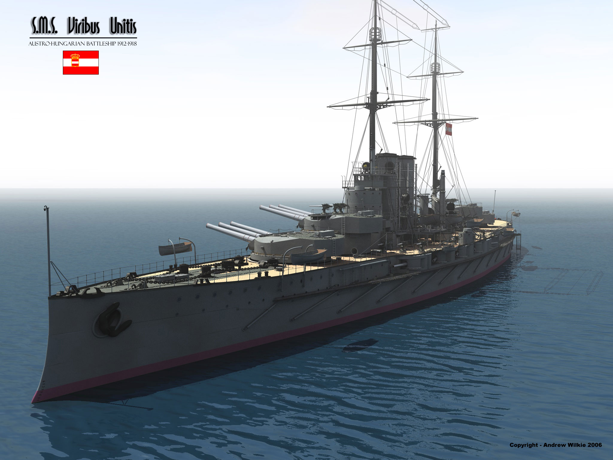 舰船欣赏:奥匈帝国海军 联合力量级战列舰