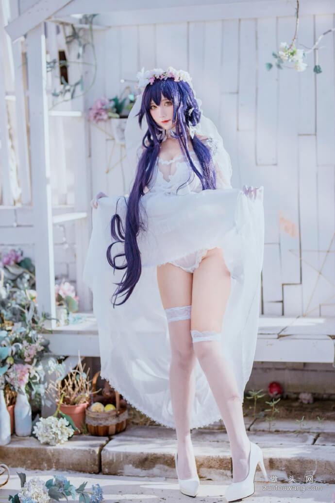 【COS正片】碧蓝航线吾妻婚纱cos,美丽的花嫁誓约 cn九曲jean