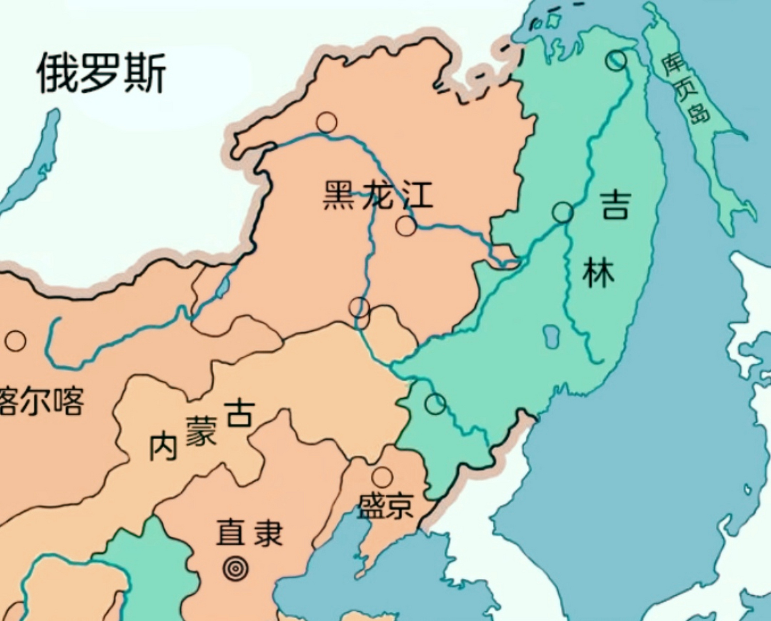 清朝时期的东北地图