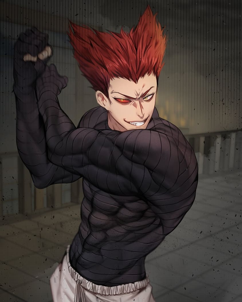 一拳超人中的饿狼热燃合集,外表高冷,内心温柔的男子