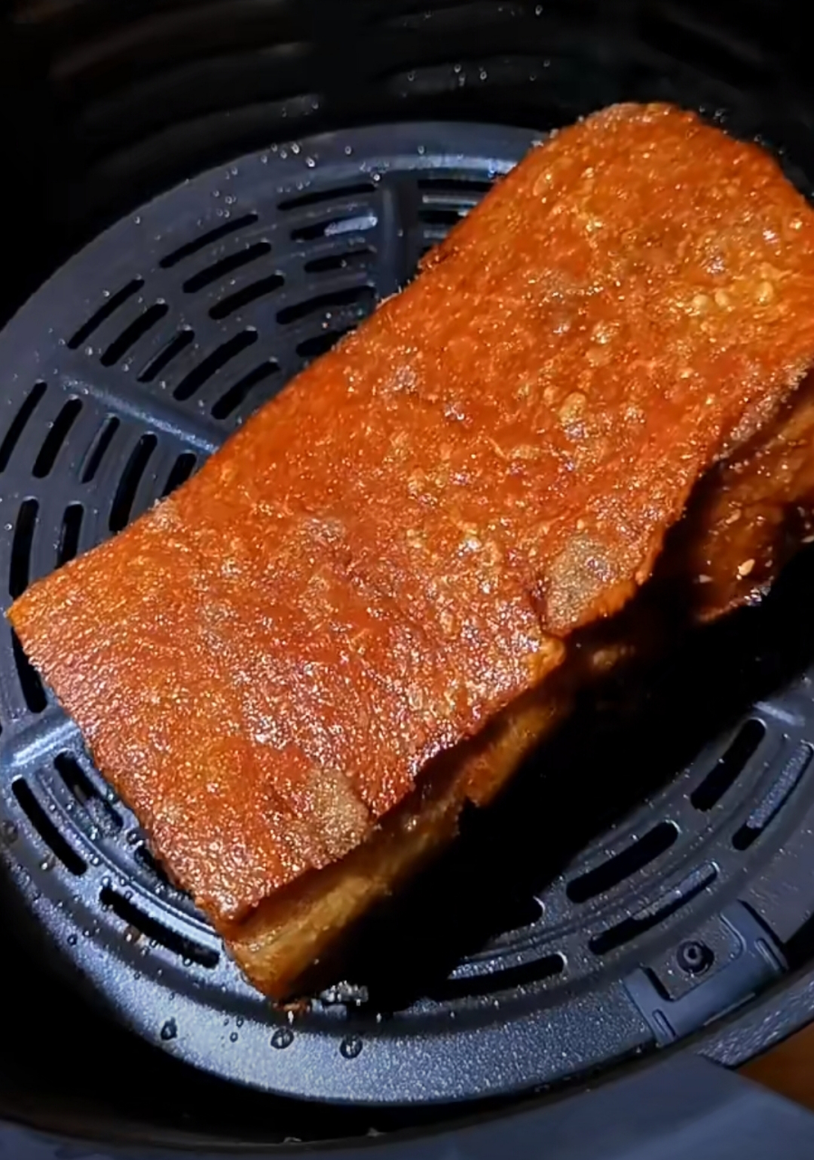 烤五花,皮脆肉香,空气炸锅就搞定!