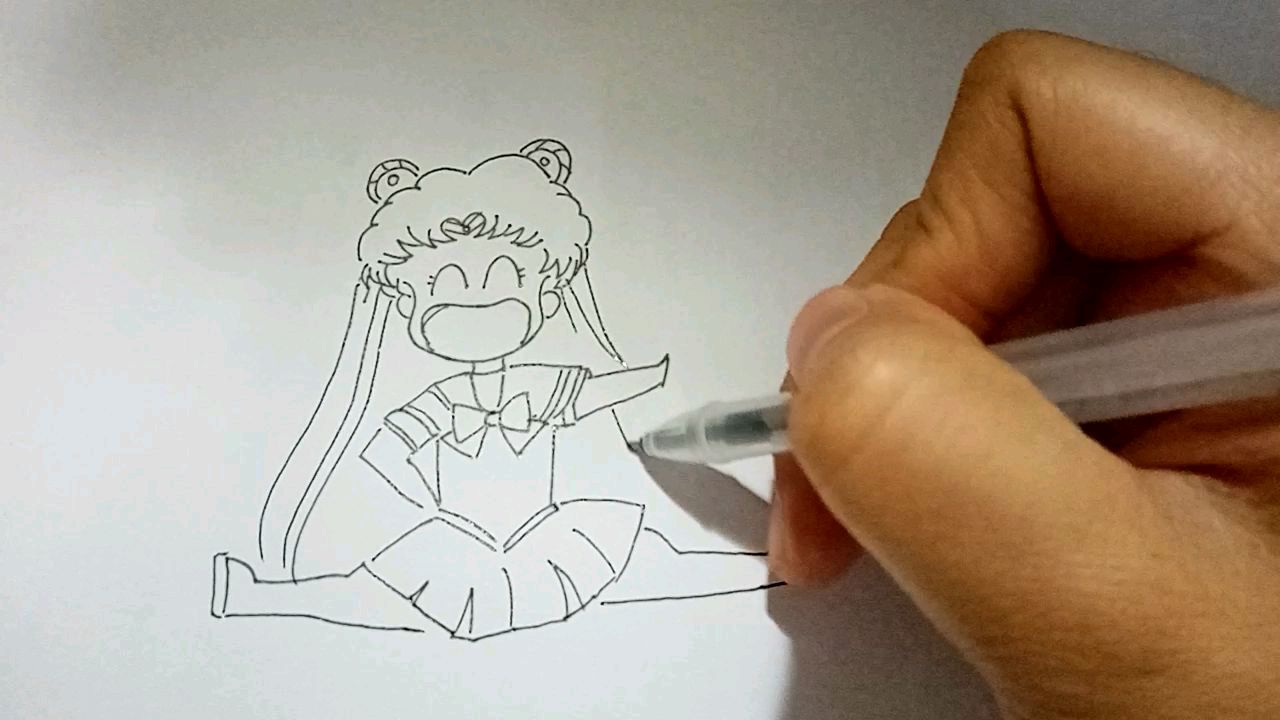 动漫美少女战士月野兔水兵月简笔画
