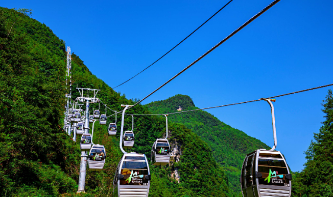 巴山大峡谷索道图片