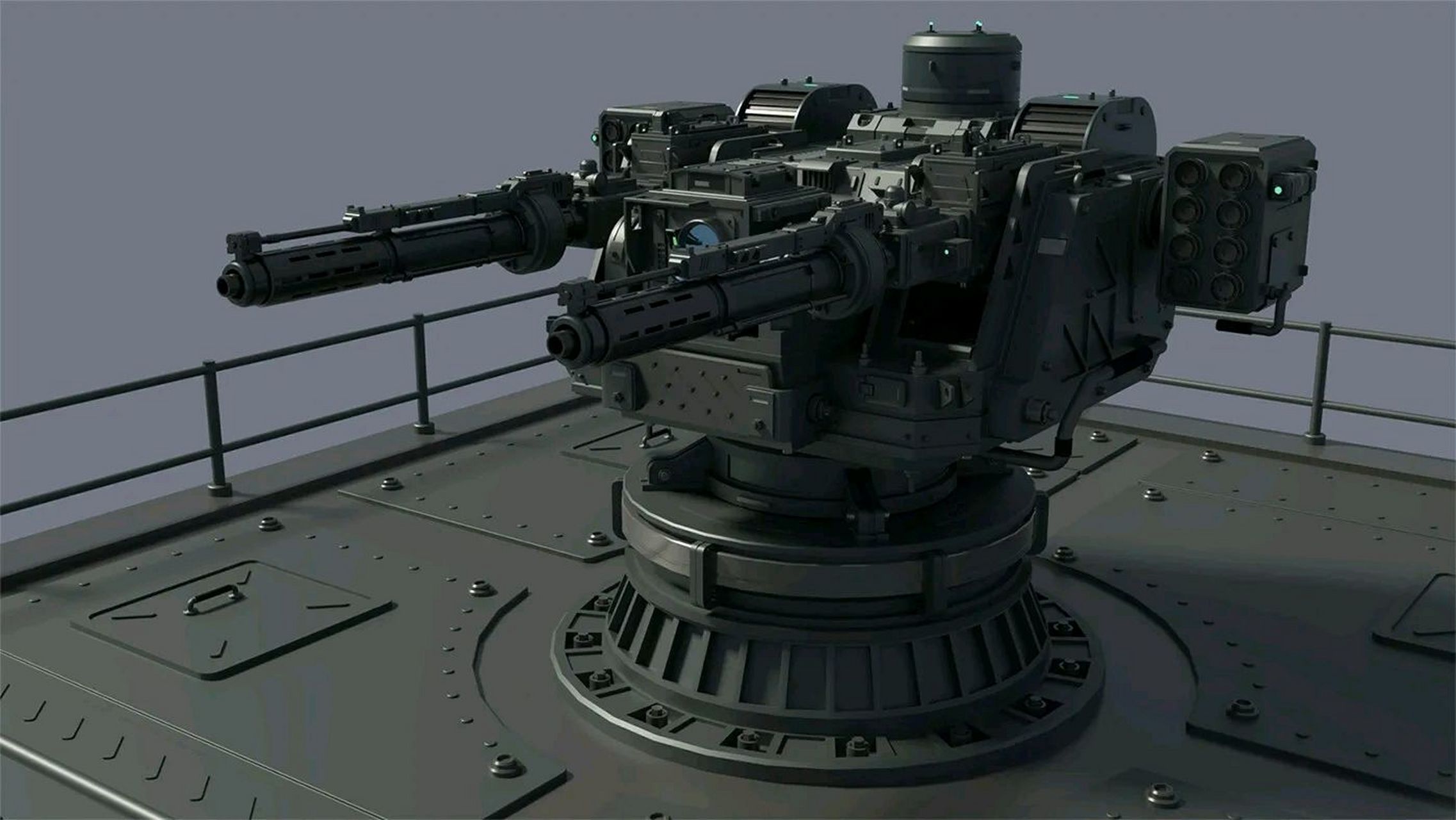 科幻片里面的并联双管防空炮,设定很合理,亲民,没有过于夸张的设计