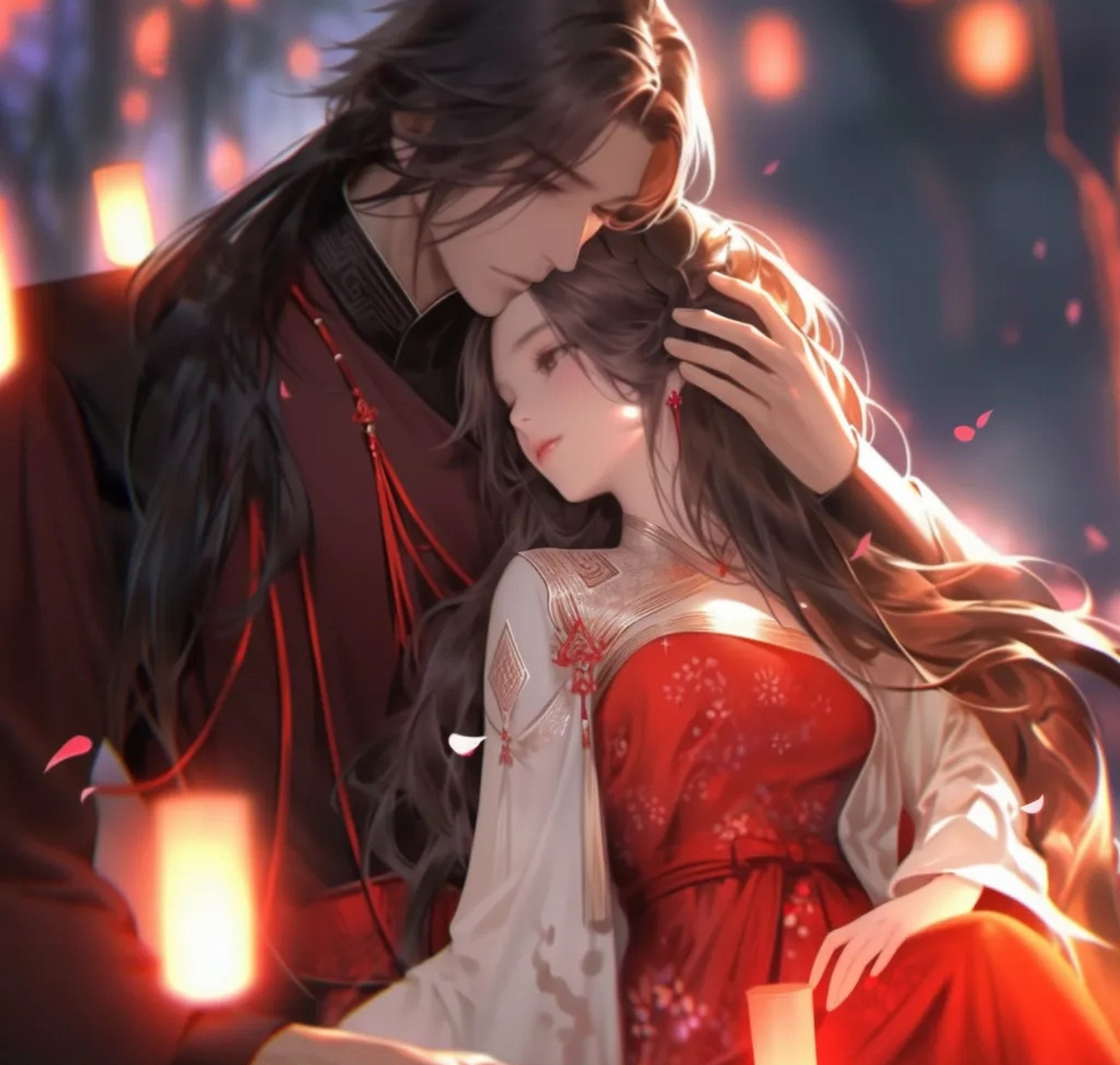 甜酥酥古风情侣头像|红衣系列