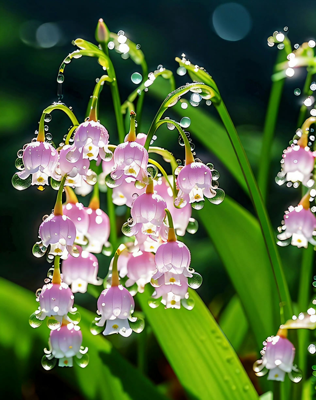 传说,只要收到铃兰花就会收到幸运,因为铃兰花代表着幸福.