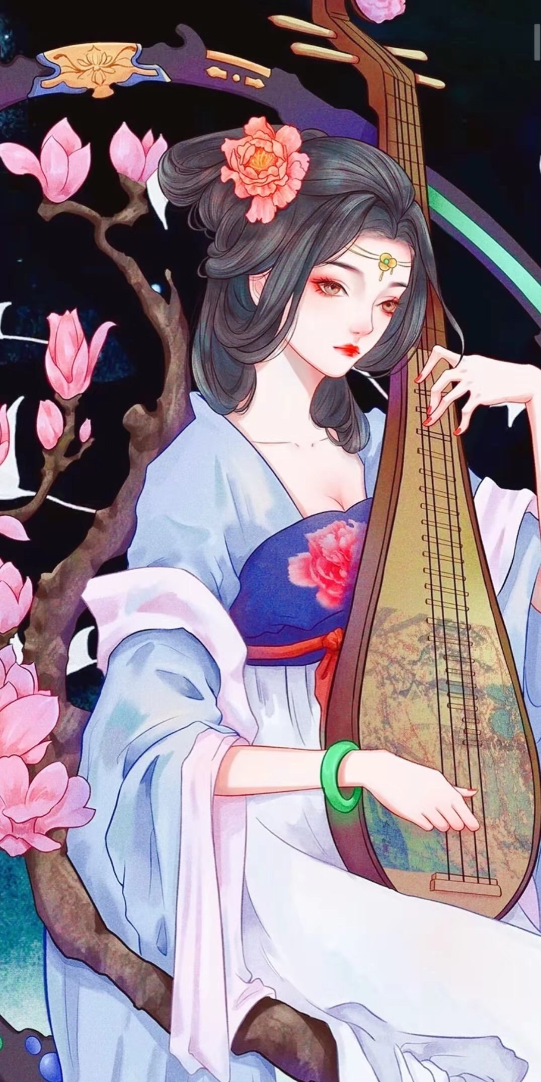 古装插画欣赏,待我长发及腰时,美丽天成,一身流线造型尽显婀娜