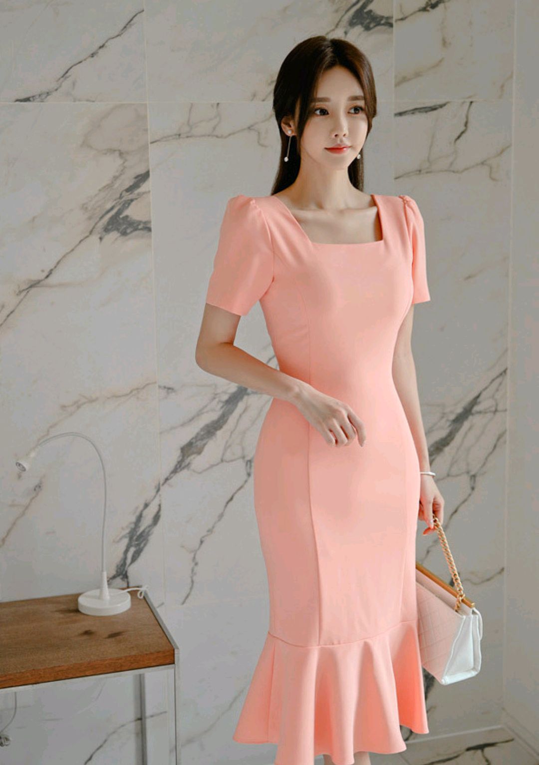 孙允珠美图欣赏:第946期,彼得堡棉花蜜糖浪漫鱼尾摆裙