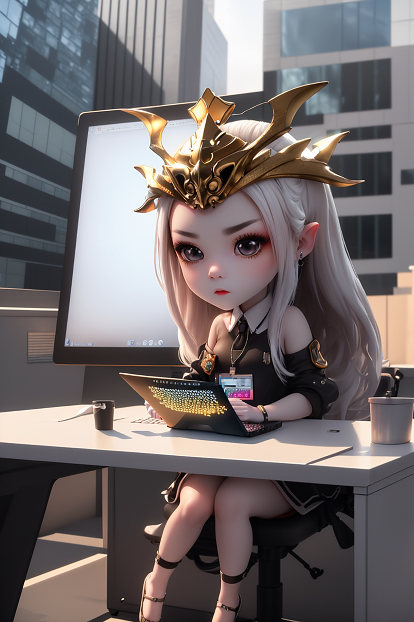 超可爱的q版美杜莎女王