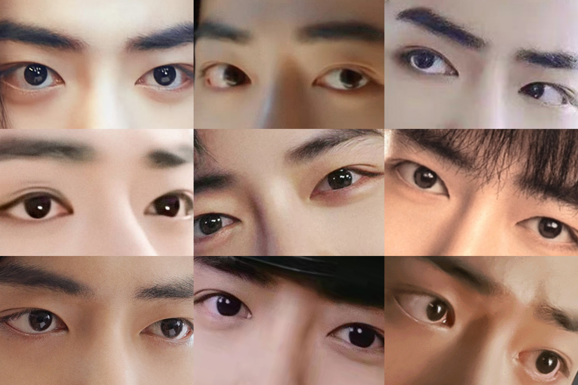 演员肖战#  来,来,来,图2挑战看眼睛猜角色 676767