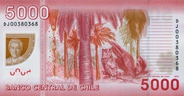各国流通纸币赏析(智利)