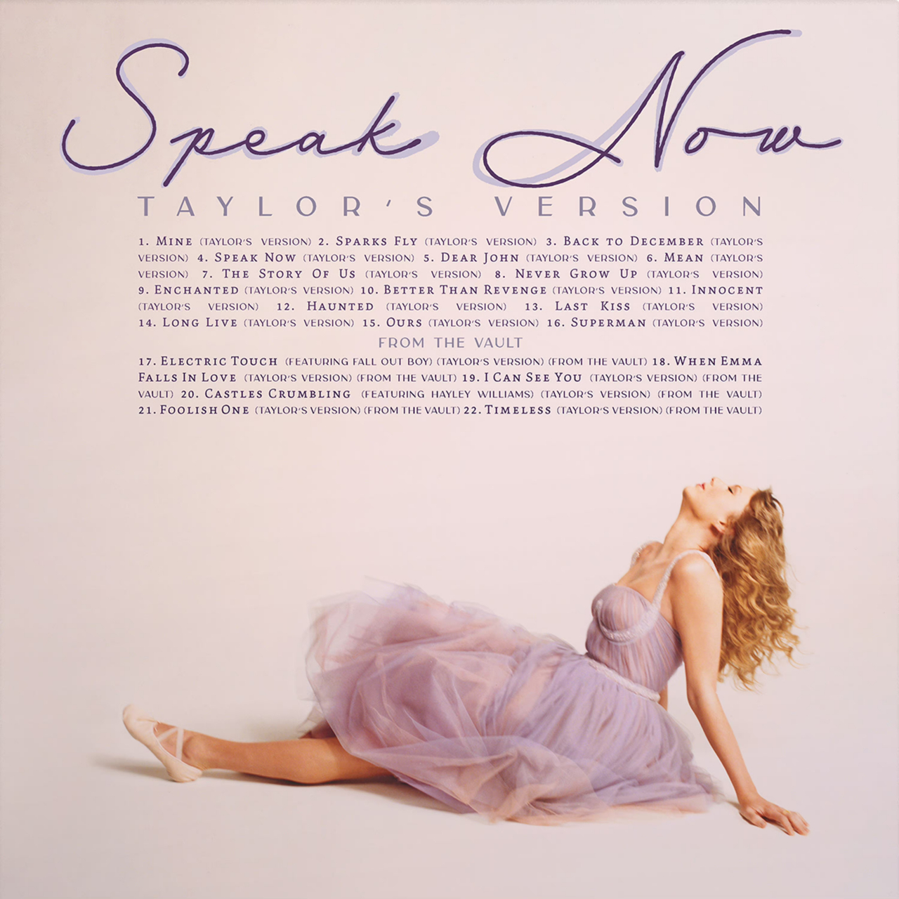 taylor swift重录版《speak now》taylors version完整曲目公布,7月7