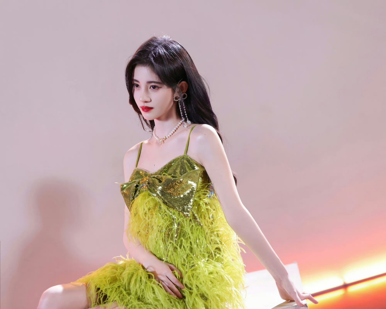 鞠婧祎  高跟凉鞋  长腿美jio丫