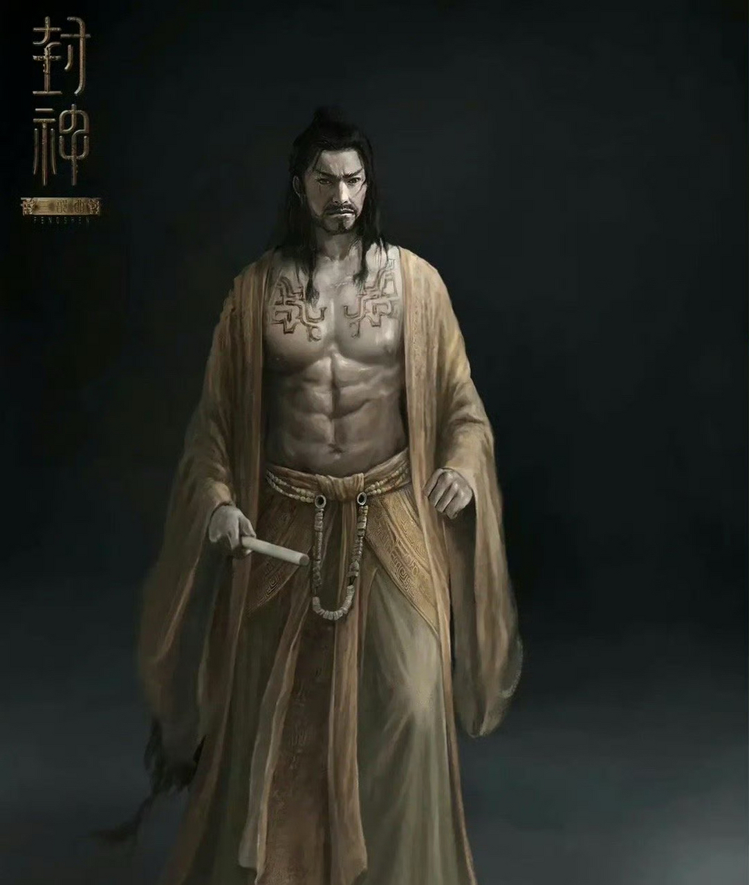 《封神》殷寿敲鼓睡衣概念图,电影还是太保守了,费翔老师用胸毛代替