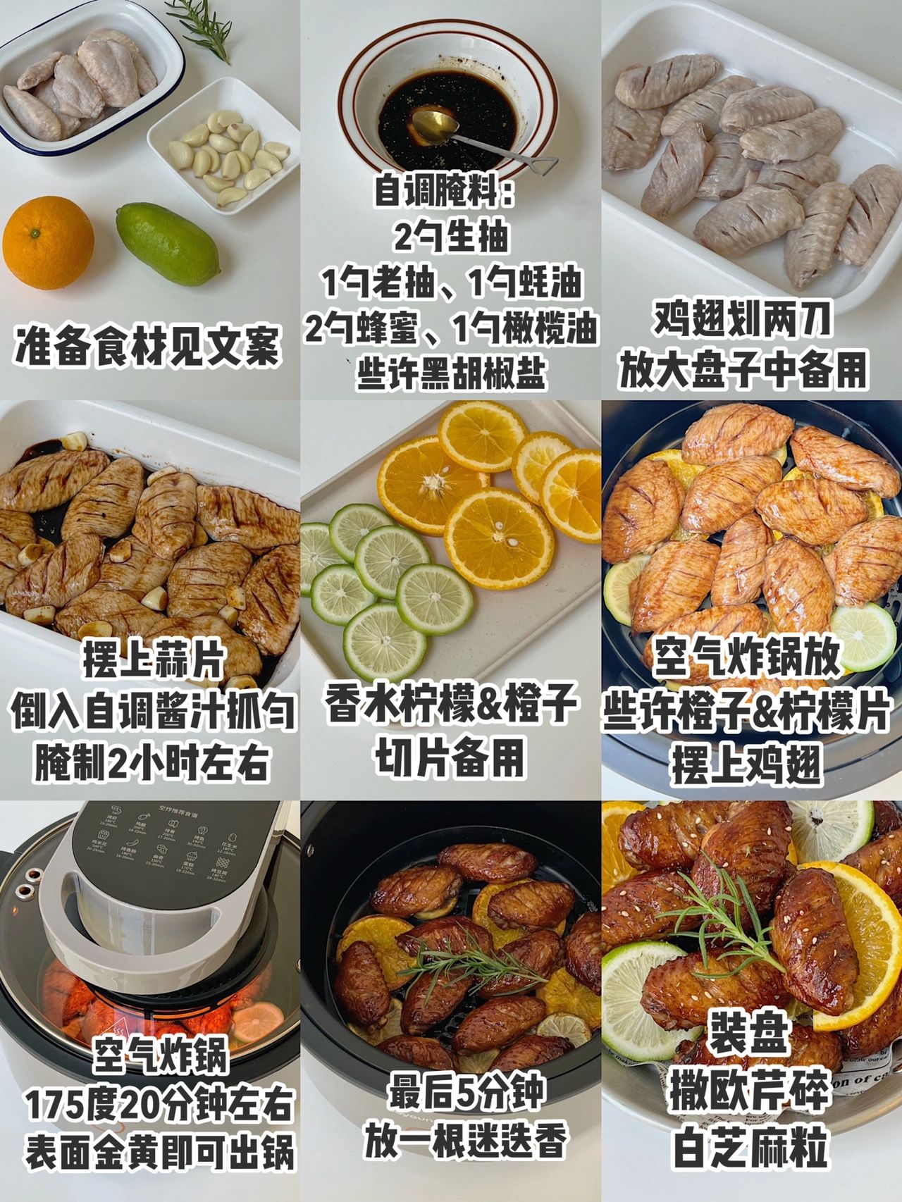 蜜汁蒜香鸡翅[emoji]1f34a[/emoji]"橙翼满满"免油炸配方[emoji]1f9fe