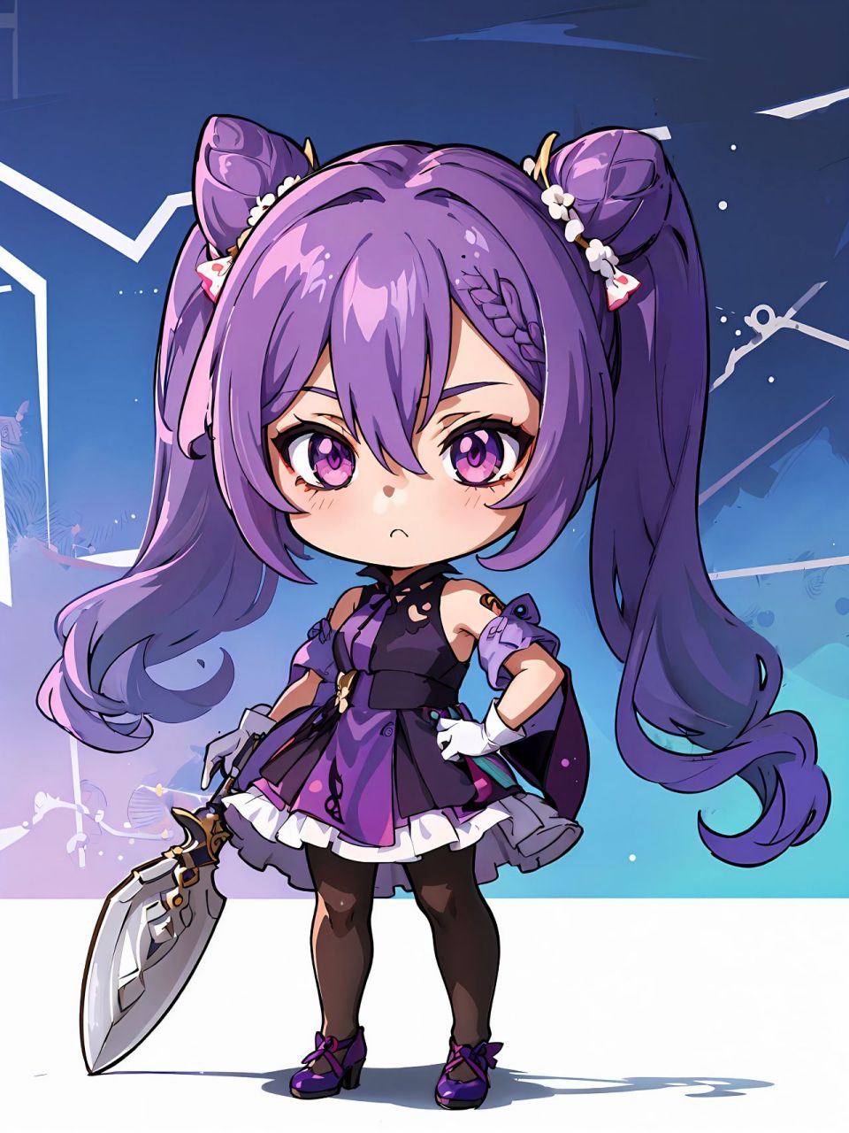 刻晴!但是复古q版!