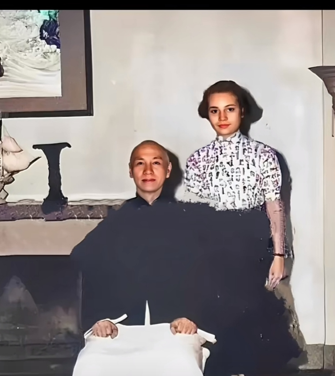 老蒋和孙女蒋孝章的一张合影 老蒋和孙女的一张少见的合影