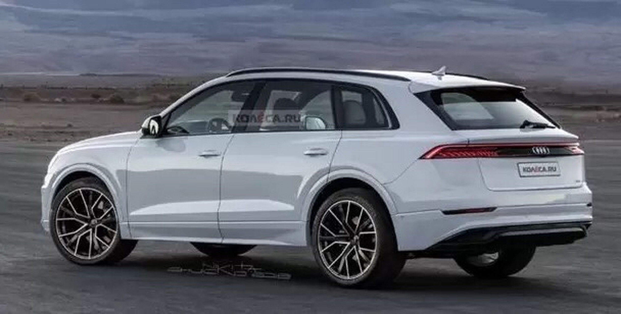 最近网上传的很广的几张奥迪q9的谍照图