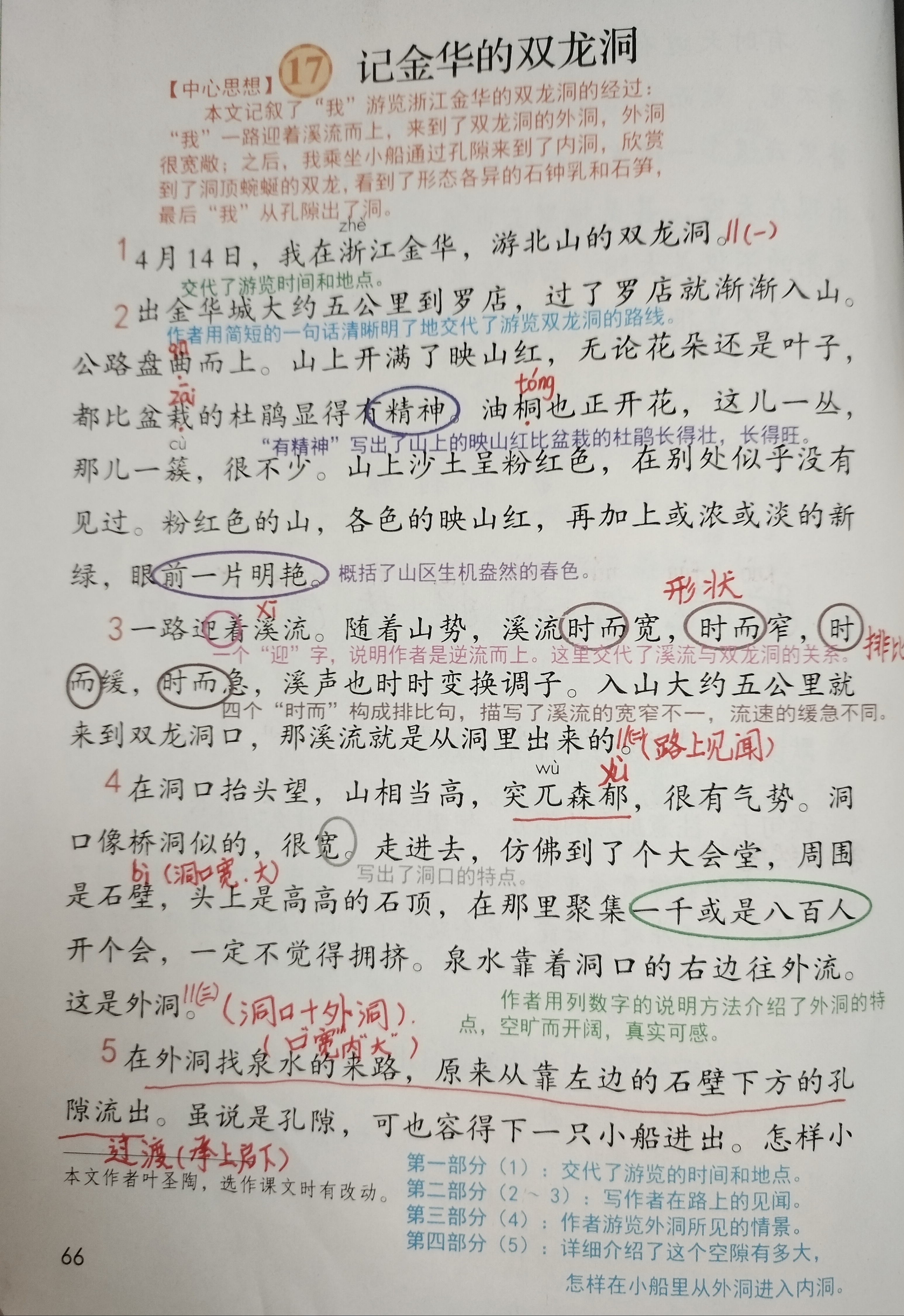 记金华的双龙洞的笔记图片