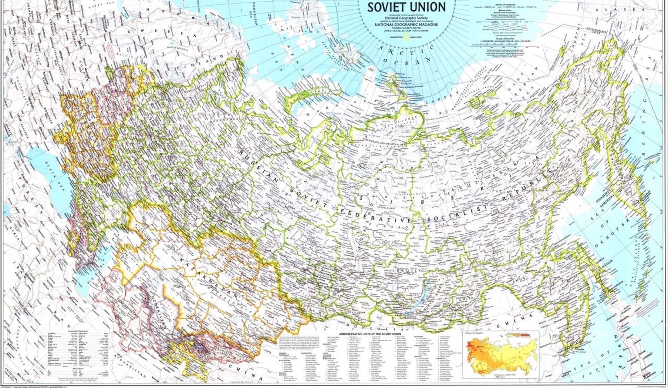 1990年前苏联地图