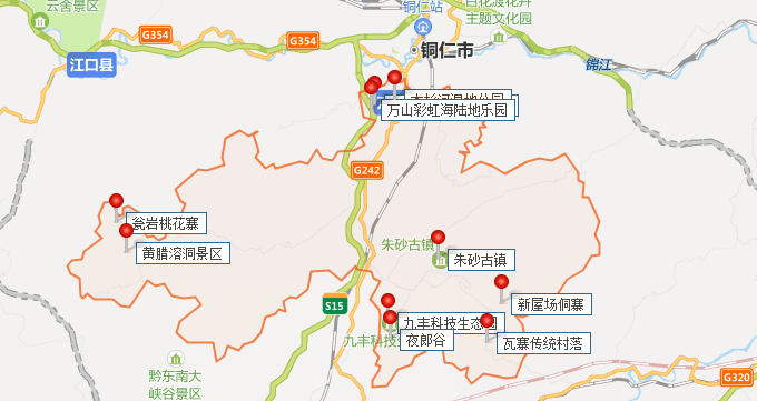 铜仁万山旅游景点地图图片