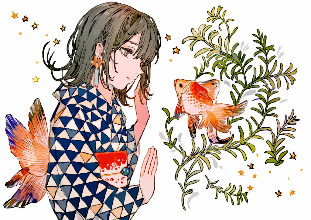 画师buchi插画欣赏:花与少女
