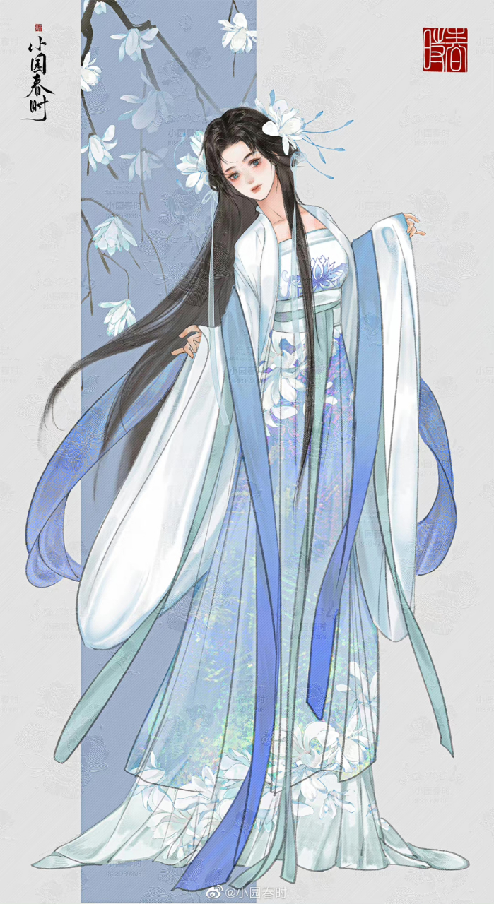 二次元# 兰花拟人化,决绝子.来自小园春时