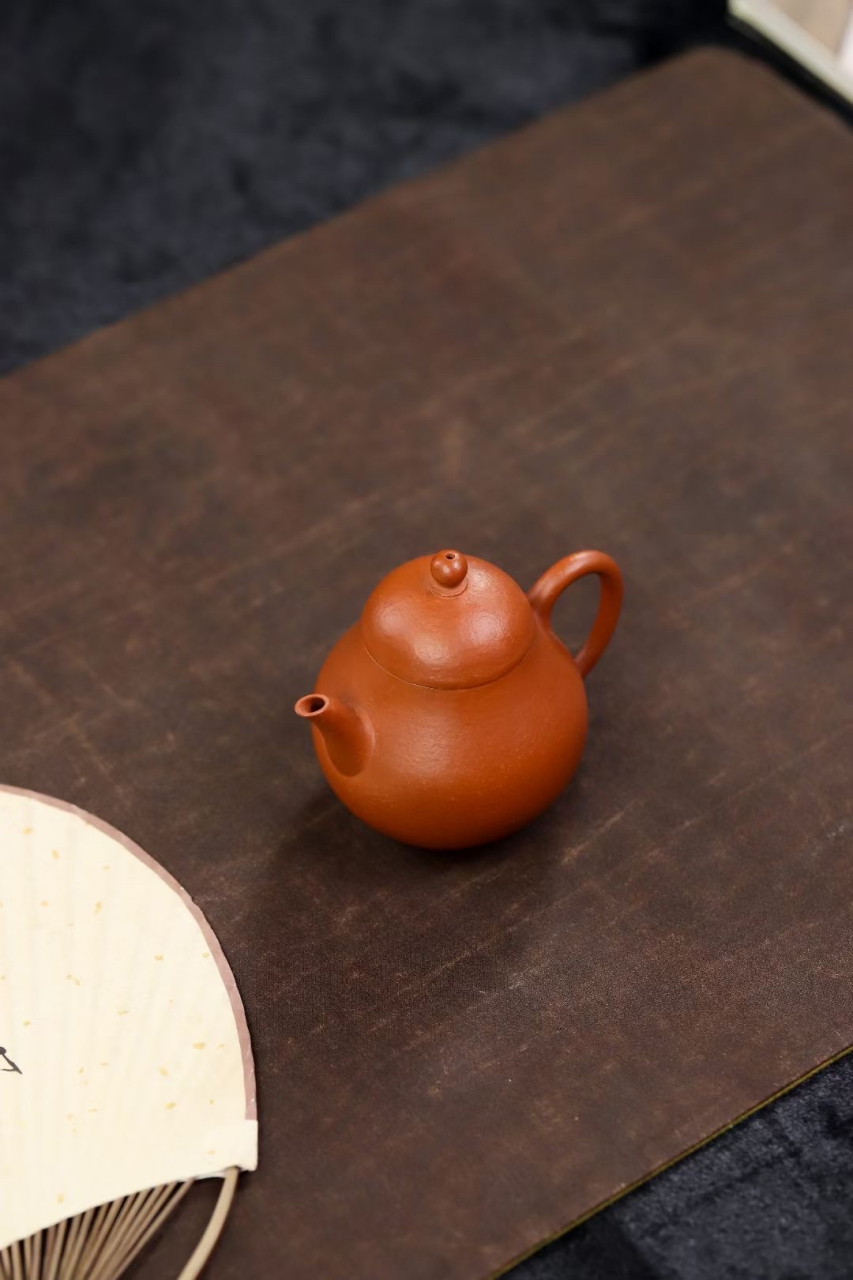 胡思中 朱泥高梨壶#紫砂壶# #全手工