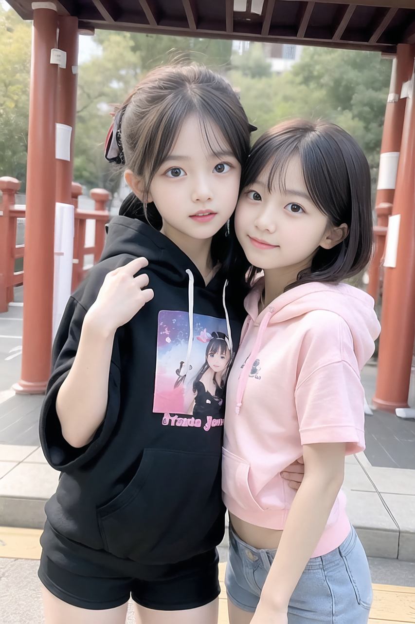 ai绘画 可爱小姐妹