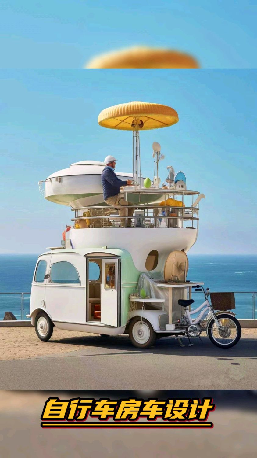 夸张的自行车房车设计