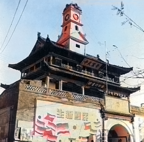 河南开封老照片:1939年11月的开封马道街
