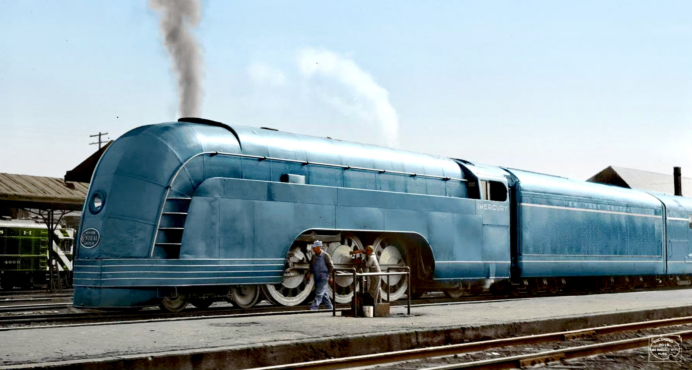 水星号蒸汽列车,流线型机车时代的代表作.最高时速160千米.