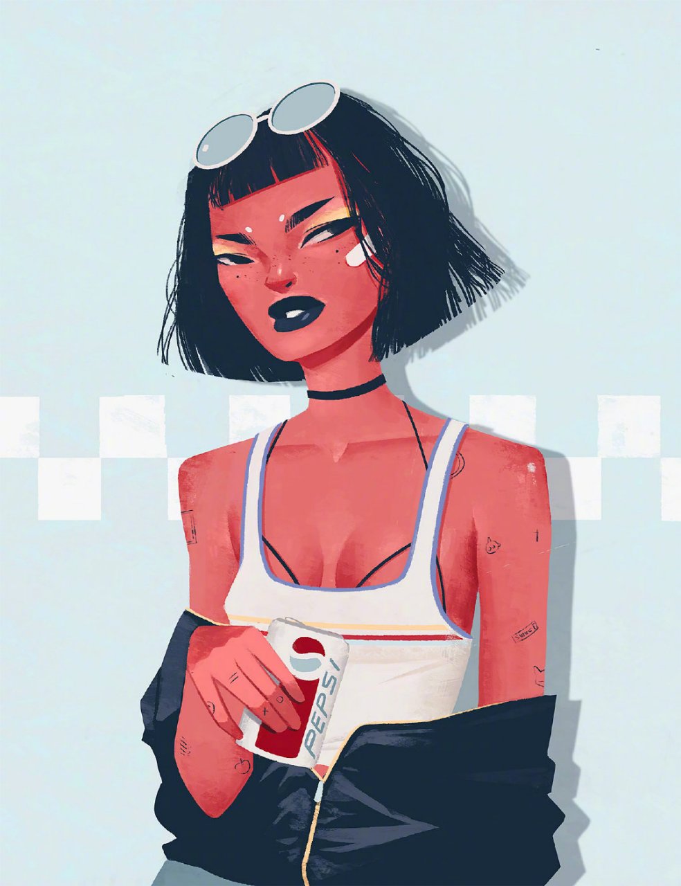 插画师 janice sung 一组人物插画艺术. 676767 #绘画欣赏