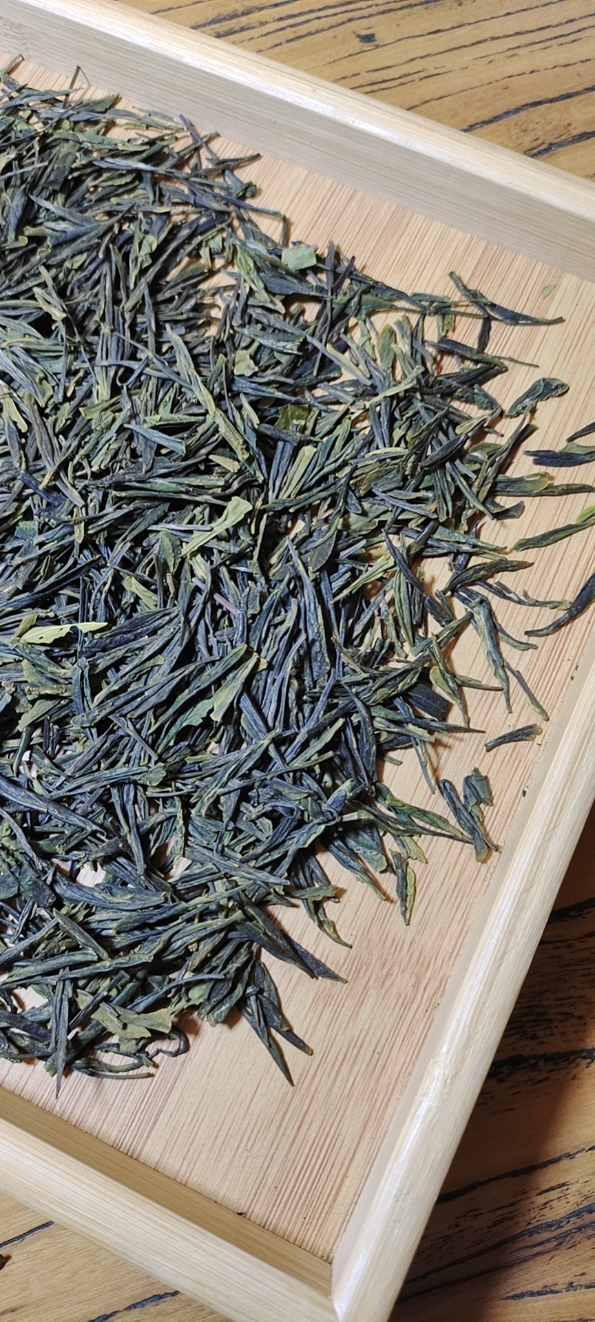 五月四号炒制崂山绿茶大田扁茶,槐花开茶叶香!