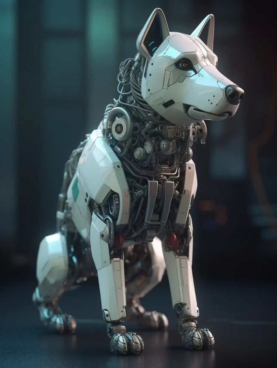 mj 制作 【机器狗,西伯利亚雪橇犬】|||ai元年赛博机械狗#ai绘画