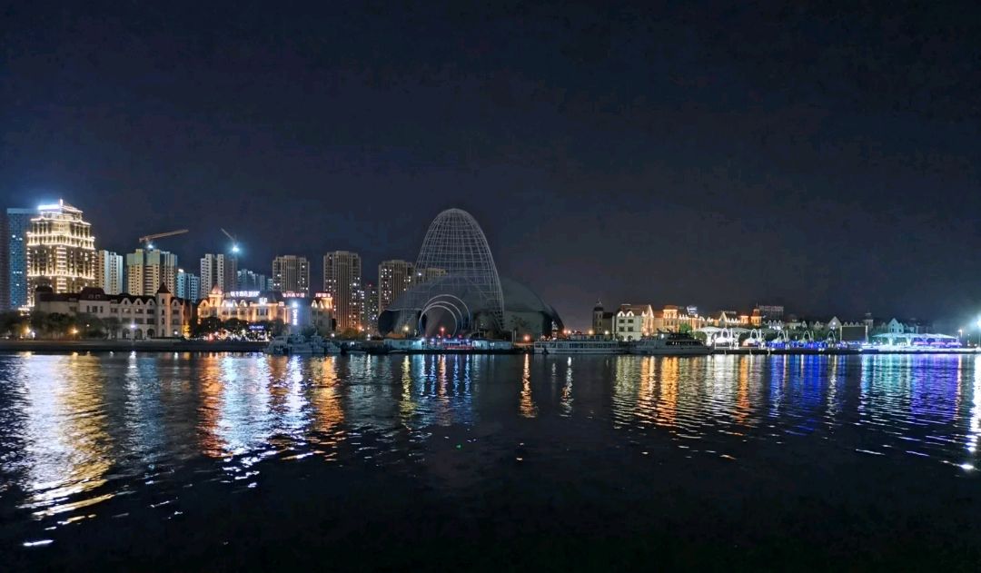 天津塘沽外滩夜景图片