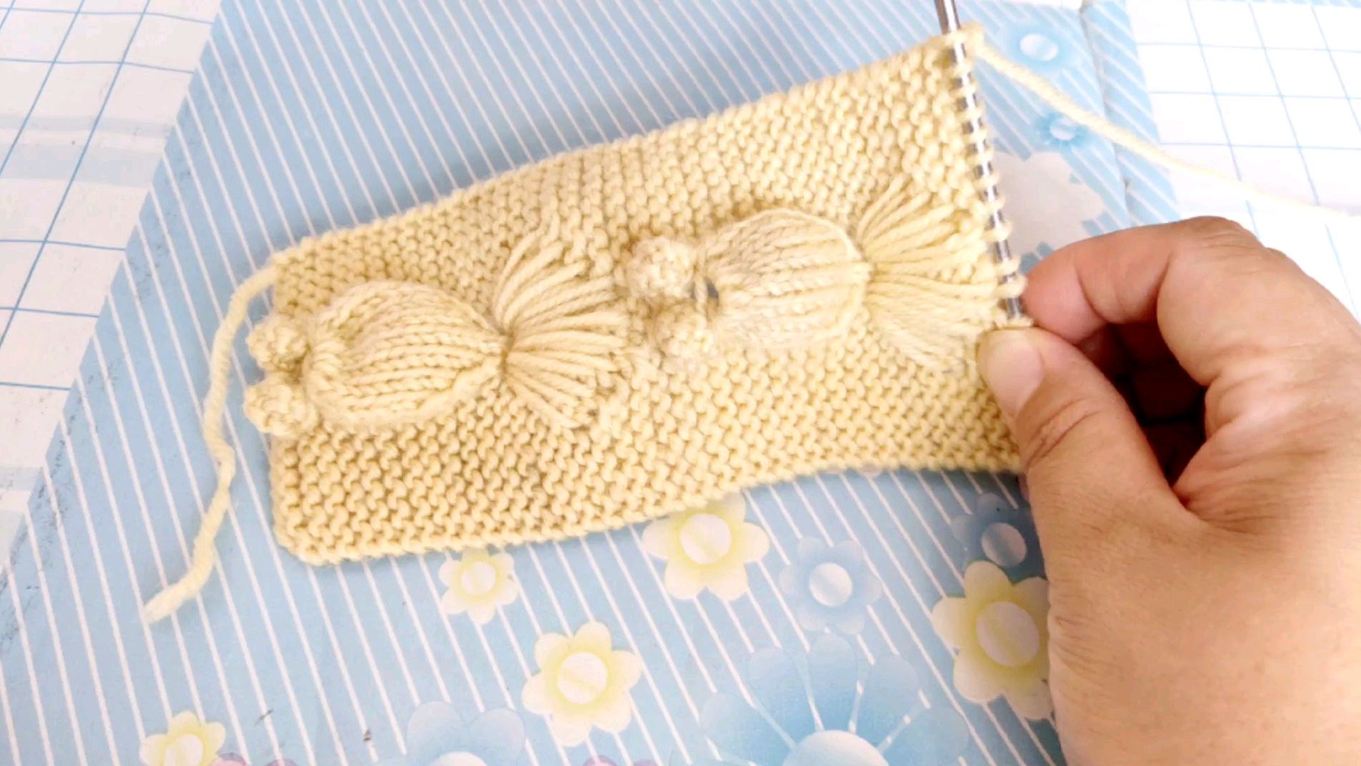 儿童毛衣花样小金鱼的编织方法，这样编织简单漂亮