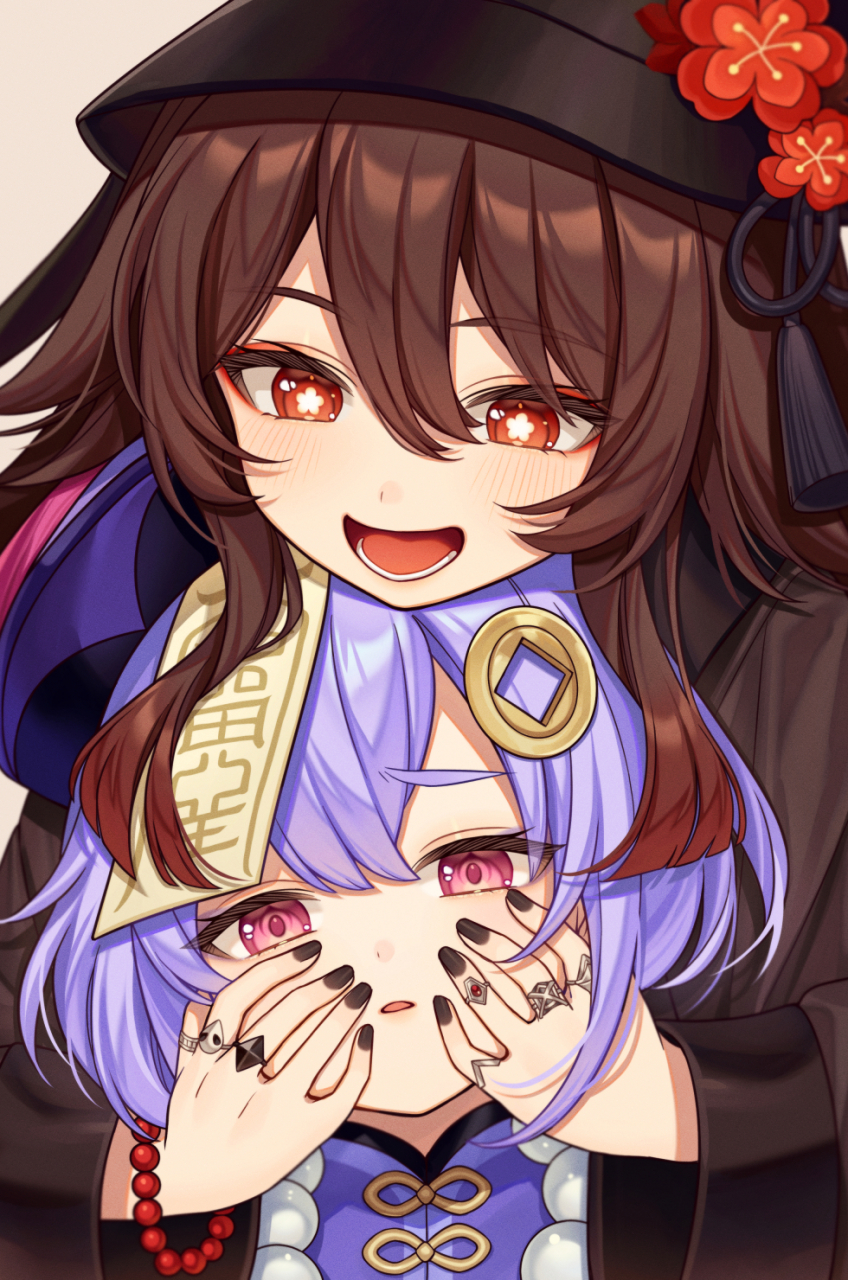 原神美图分享61胡桃&七七 七七:七七第一次出镜,要说什么来着?