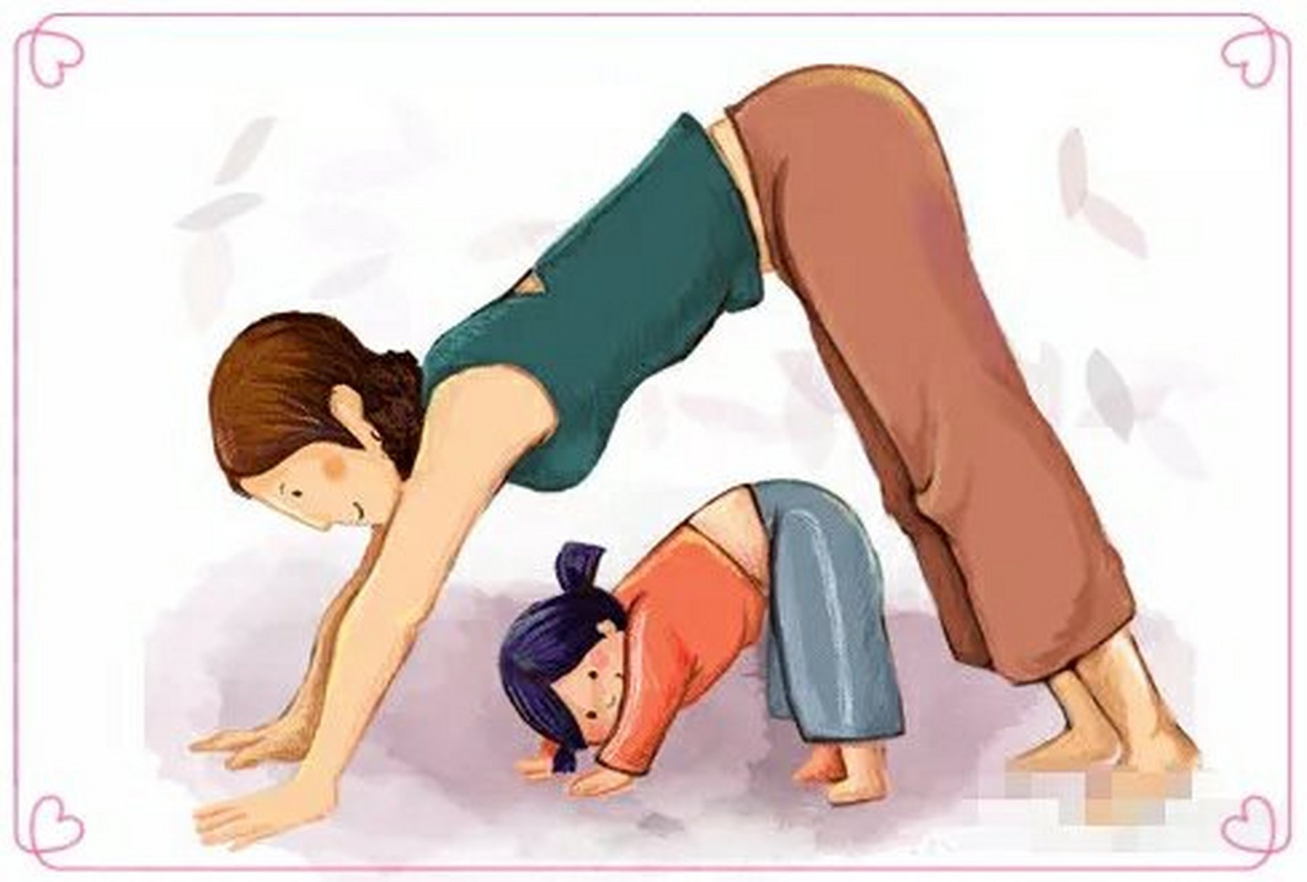 【瑜伽郭教练】分享亲子瑜伽–下犬式 动作说明 小朋友先做手足跪立