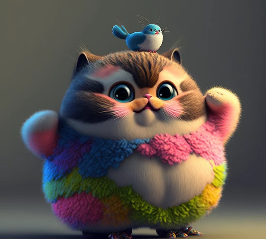 做健身操的大肥猫