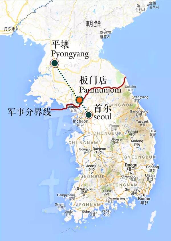 朝鲜半岛地图 三八线图片
