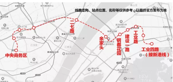 蔡甸地铁线路图图片