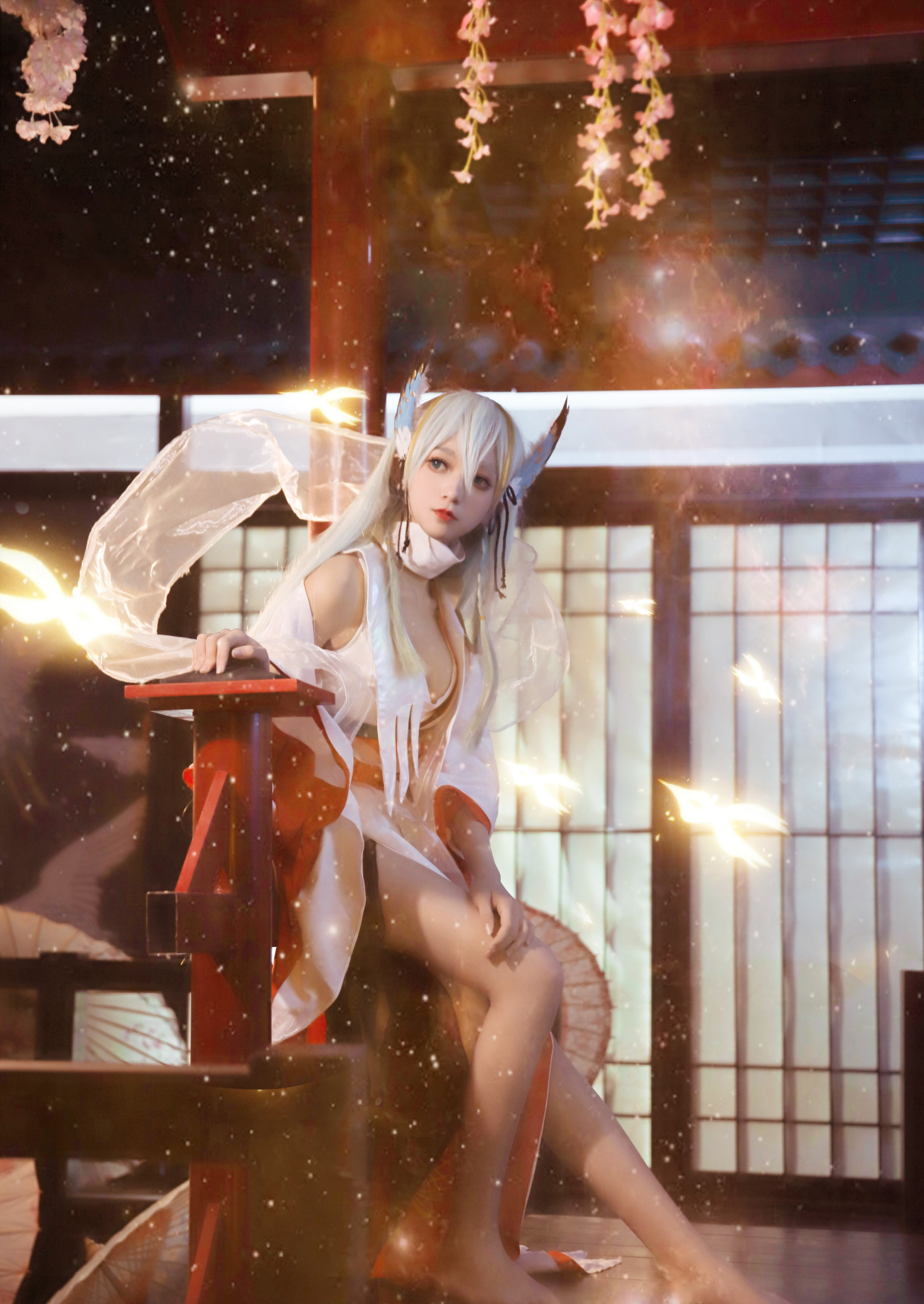 紧那罗cos,这笔直的大长腿,让小姐姐的身材,看起来高挑又性感