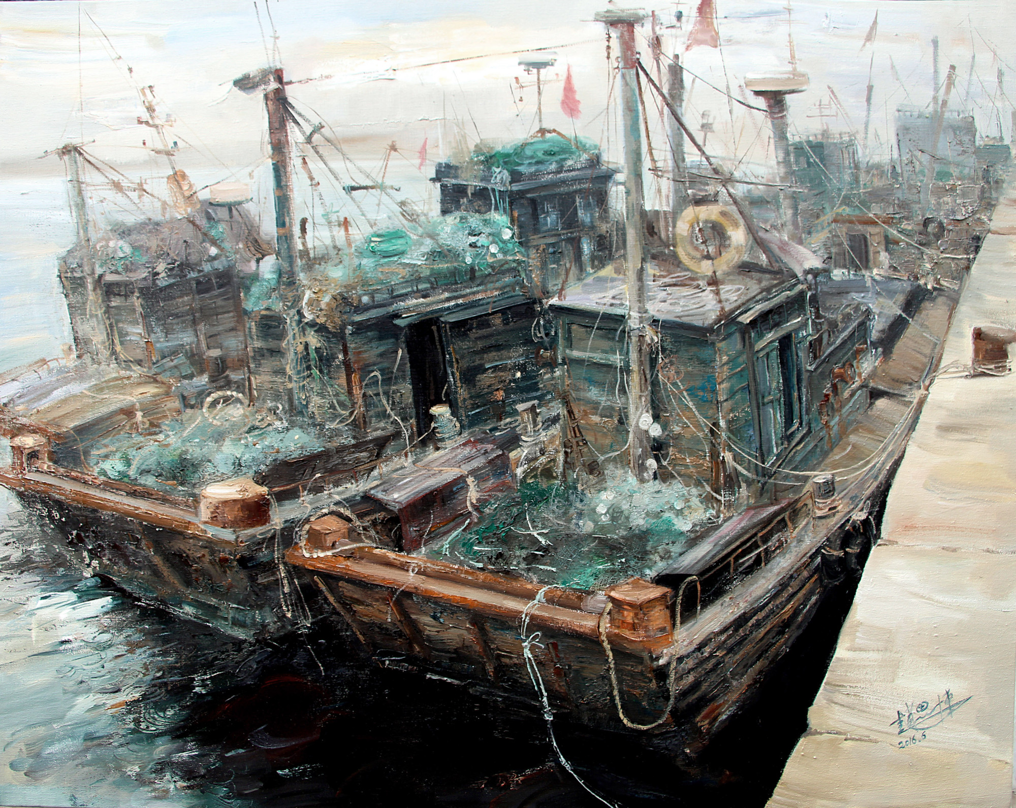 「艺惠藏」赵思栋油画船系列作品集欣赏