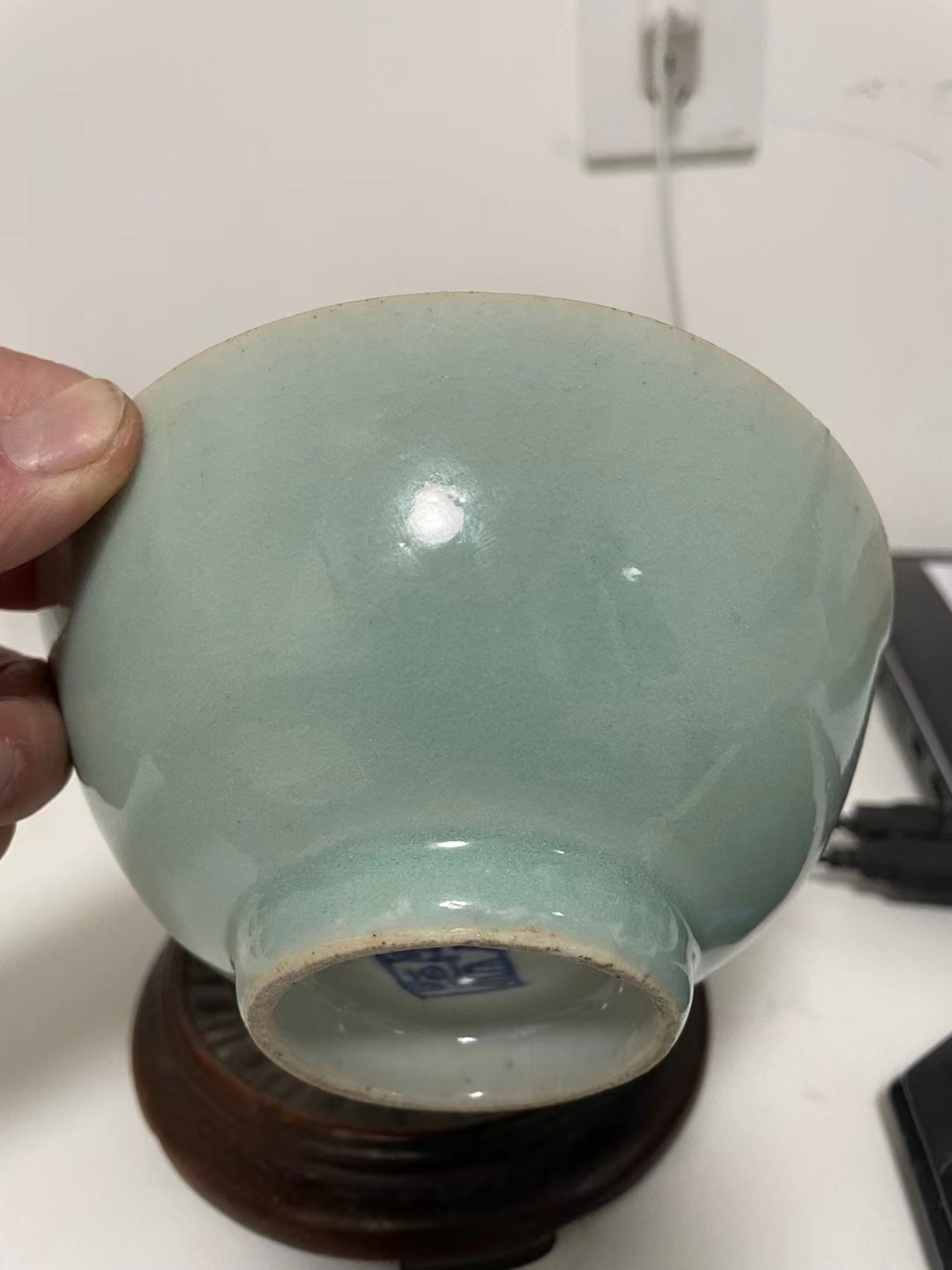 赵豪侠道长瓷器欣赏:清中期豆青碗