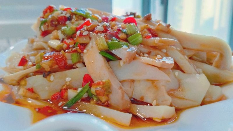 炝拌杏鲍菇,适合懒人的快手家常菜